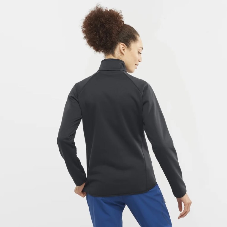 Chaquetas Salomon Essential Warm Full Zip Mujer Negros | MX ETYM496